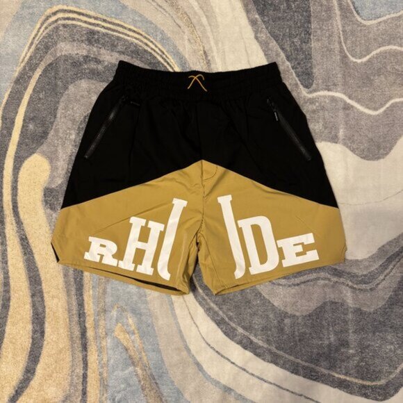 Rhude RH Logo Black Athletic Short's Men's Large - Picture 1 of 3